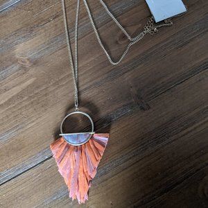 Boho Orange Necklace